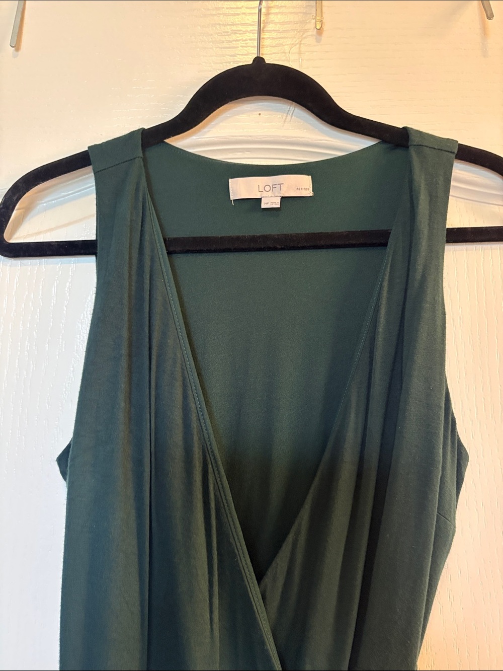 LOFT Deep Green Sleeveless Wrap Maxi Dress
